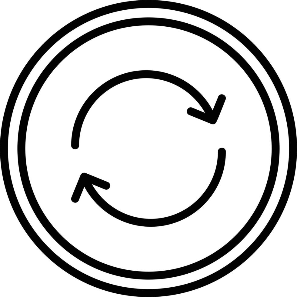 Sync Line Icon vector