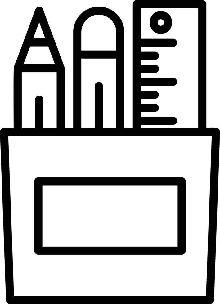 Stationery Line Icon vector
