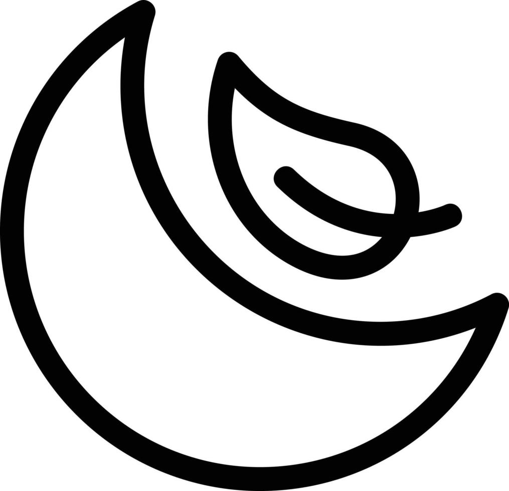 Eco Night Line Icon vector