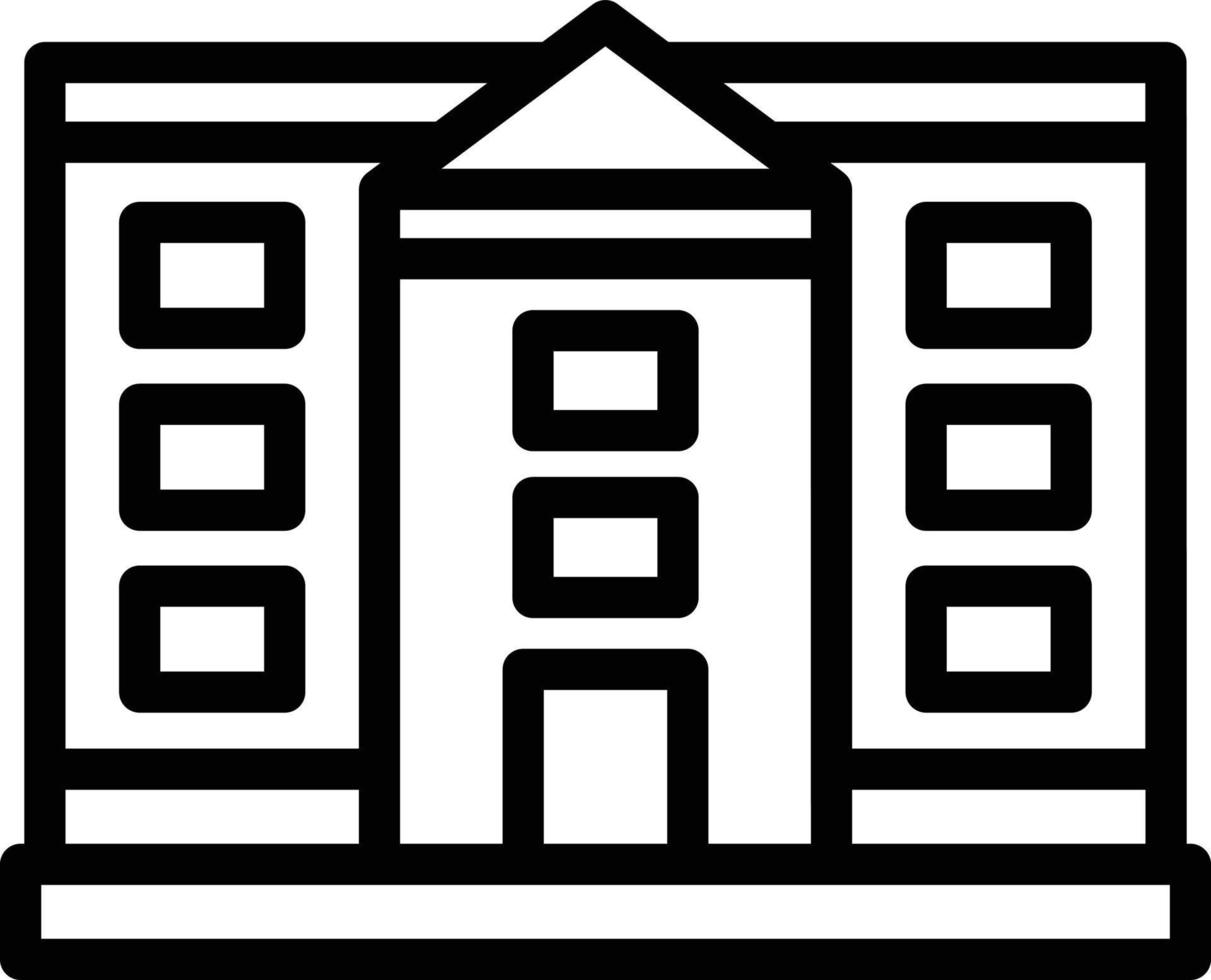 White House Line Icon vector