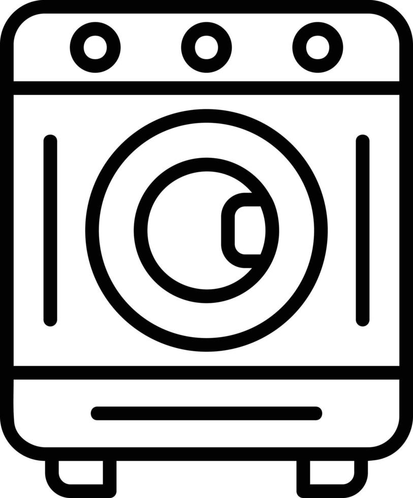 Washing Machine Line Icon vector