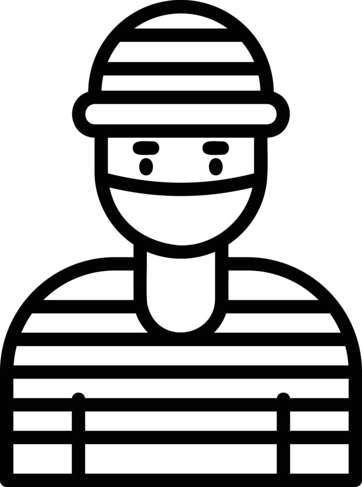 Robber Line Icon vector