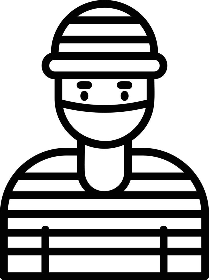 Robber Line Icon vector