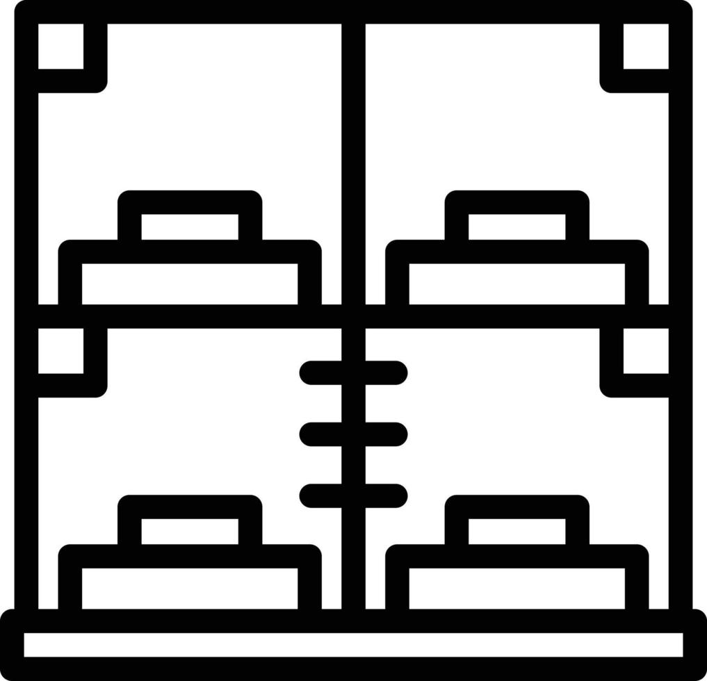 Capsule Hotel Line Icon vector