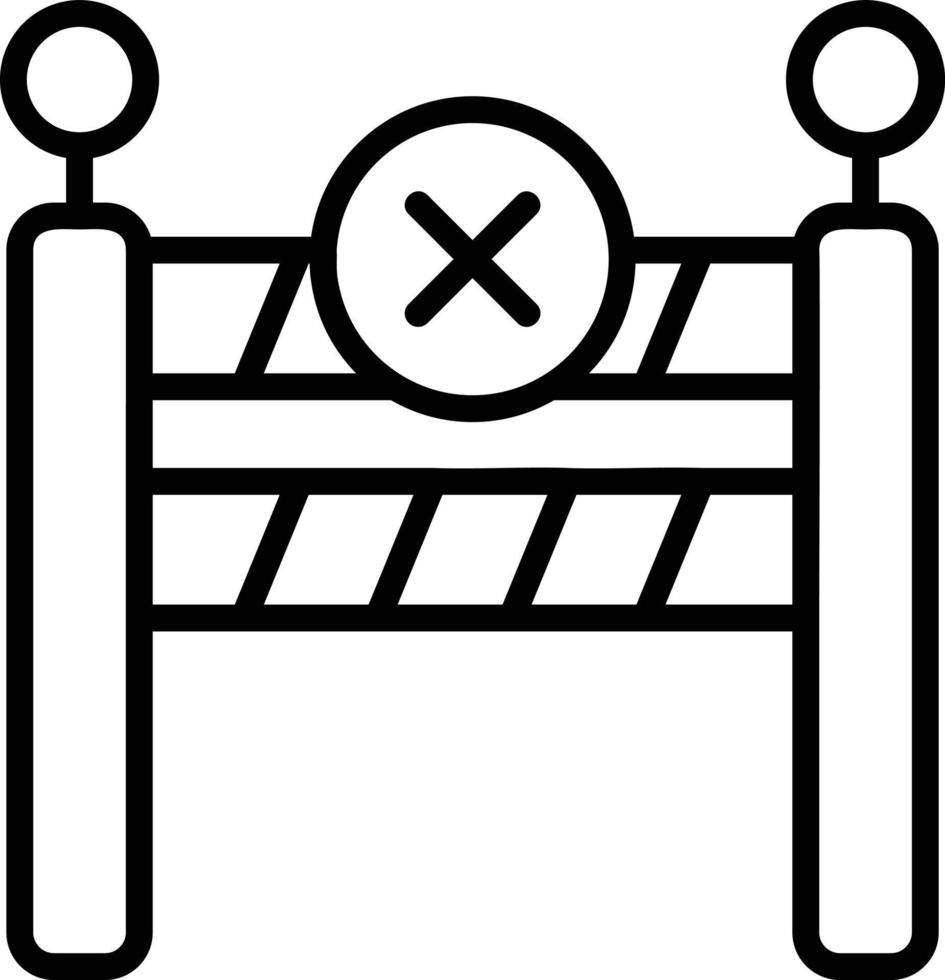 Barrier Line Icon vector