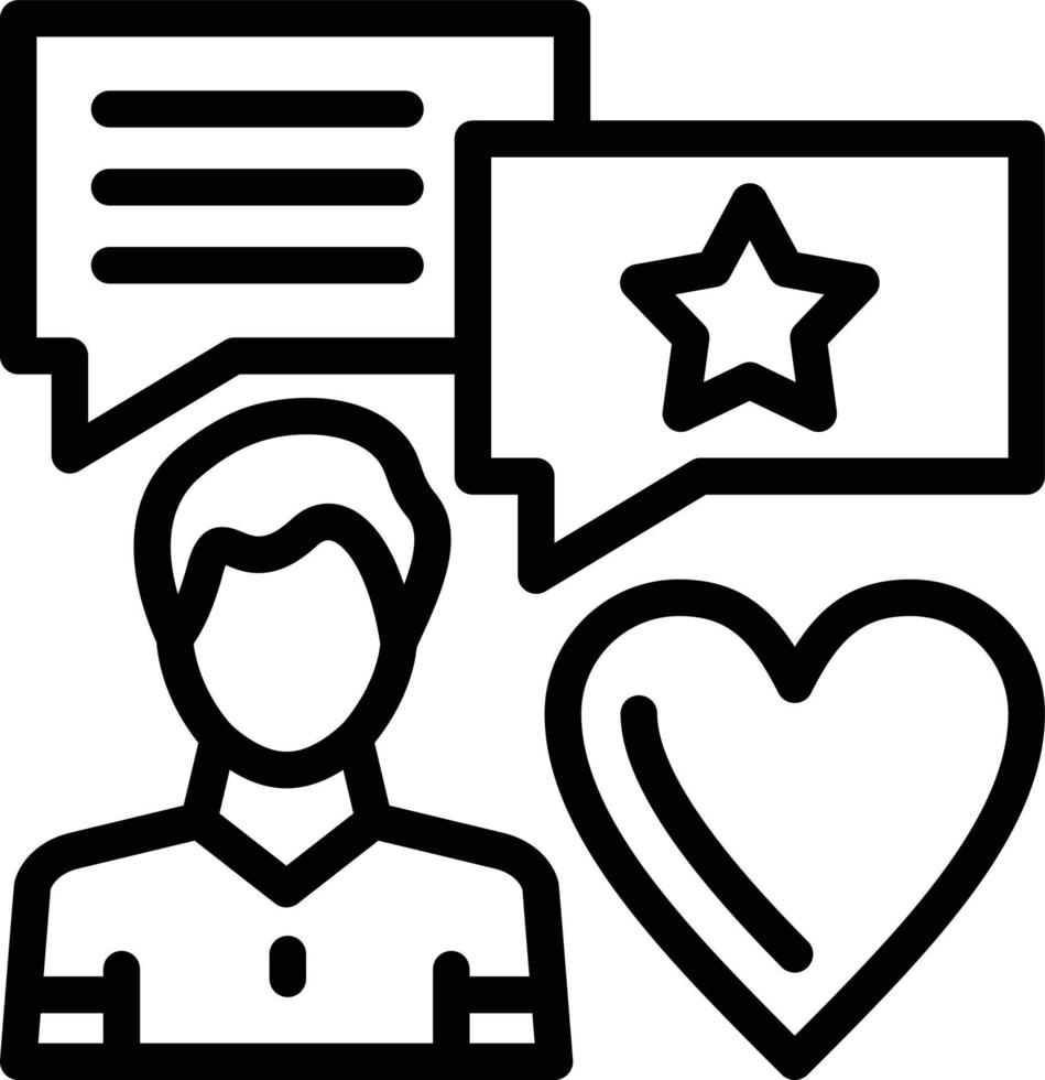 Feedback Line Icon vector