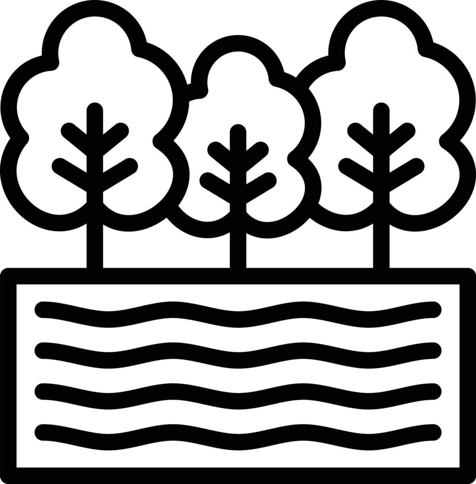 Lake Line Icon vector