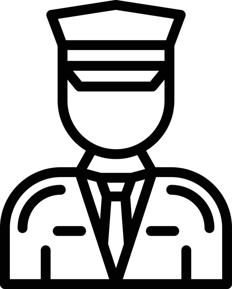 Pilot Line Icon vector