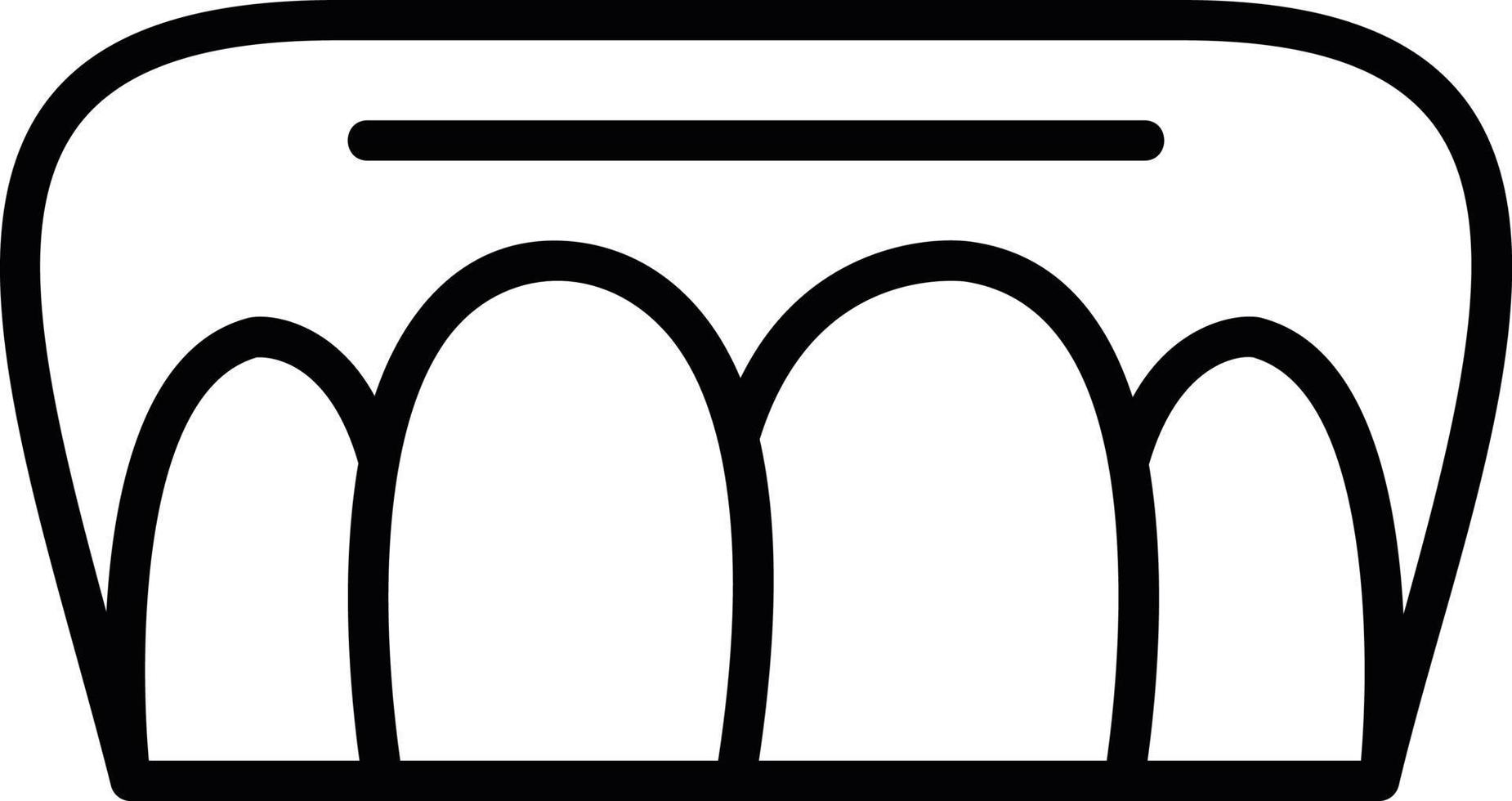 Incisor Line Icon vector