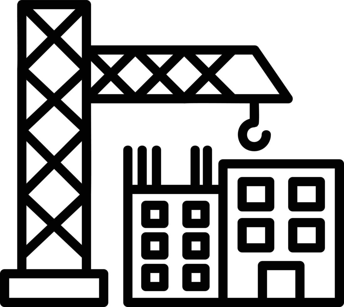 Construction Site Line Icon vector