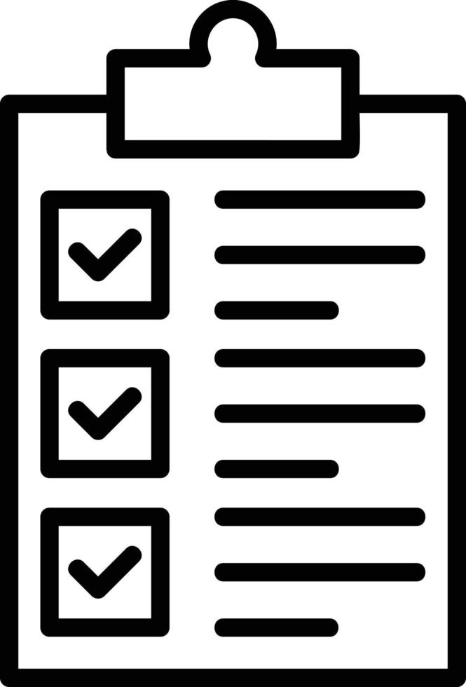 Clipboard Line Icon vector