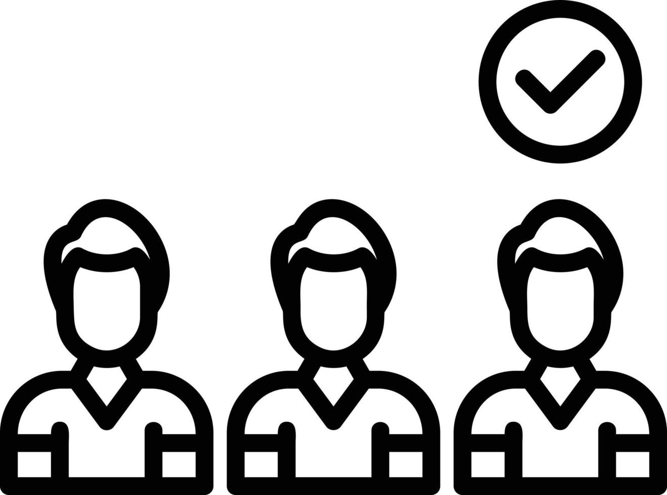 Selection Process Line Icon vector