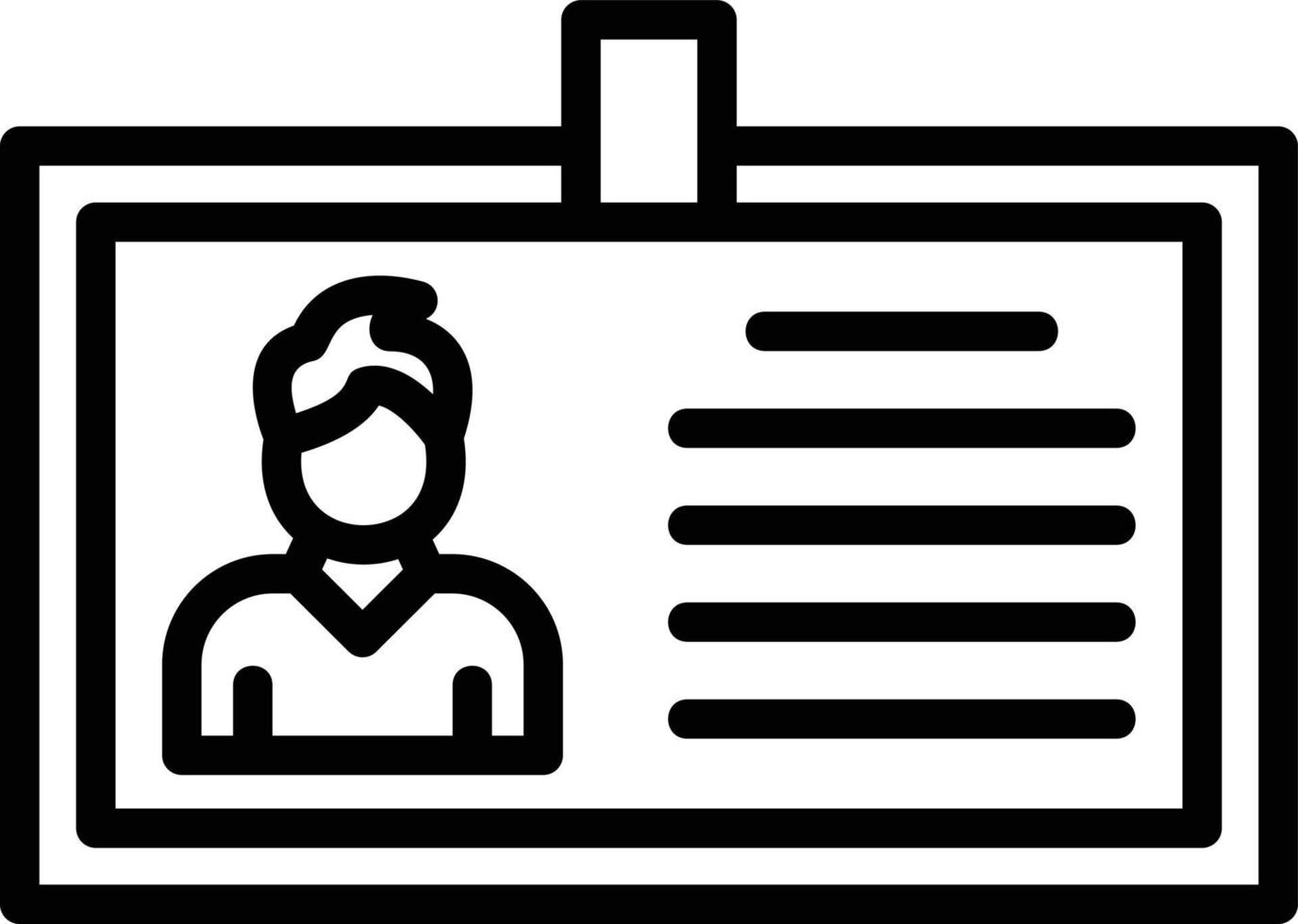 Id Card Line Icon vector