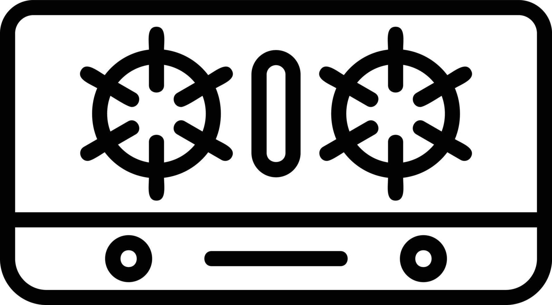 Hob Line Icon vector