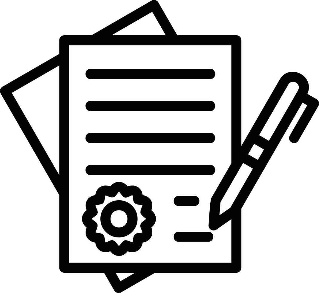 Contract Line Icon vector