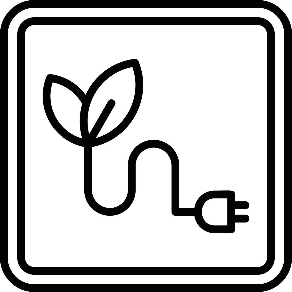 Sustainable ENergy Line Icon vector