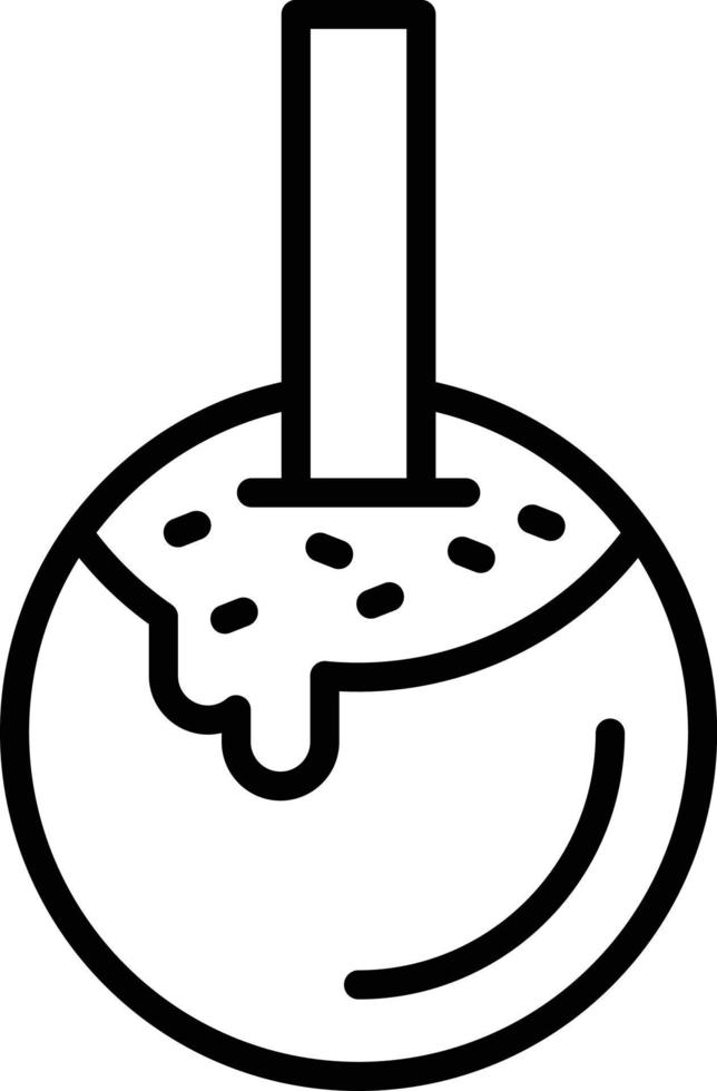 Caramel Apple Line Icon vector