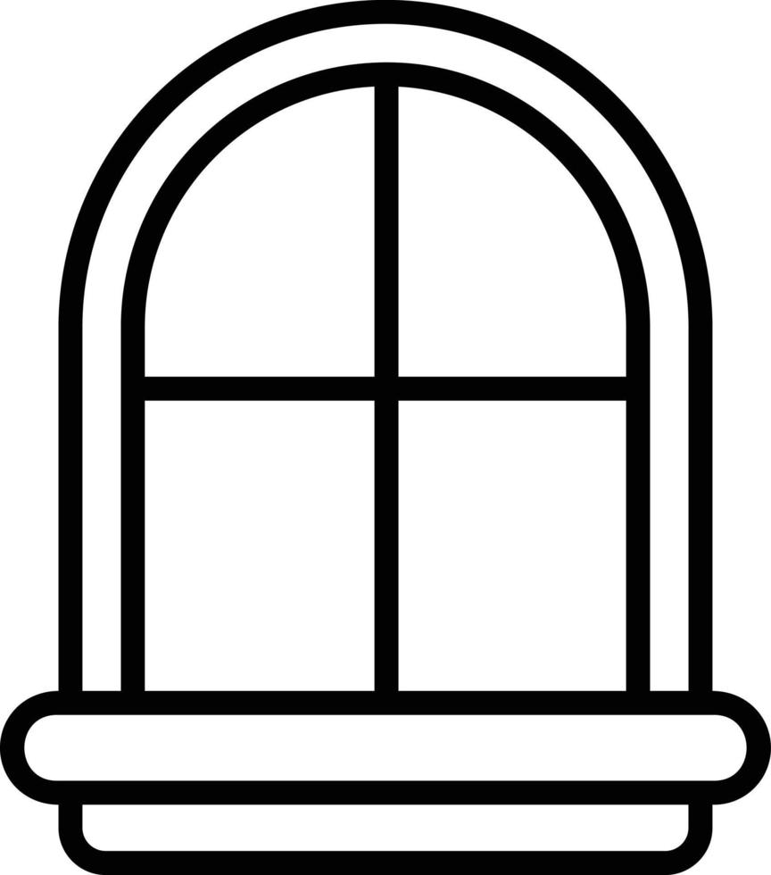 WIndow Line Icon vector