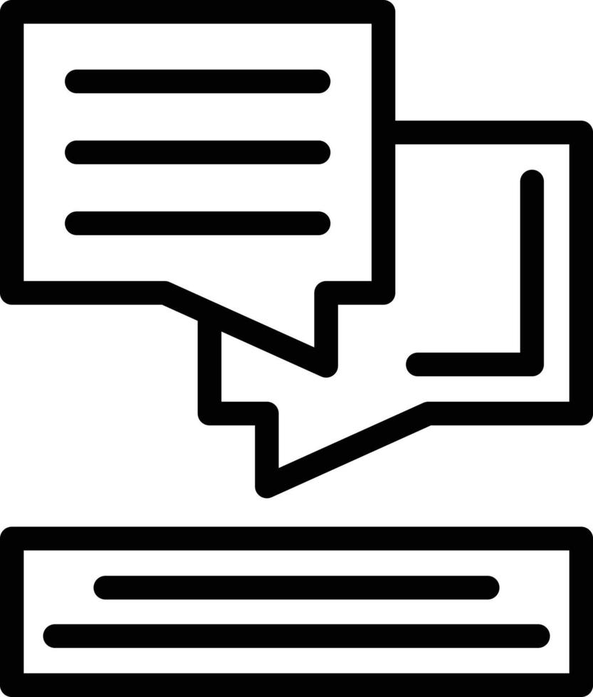 Dialog Line Icon vector