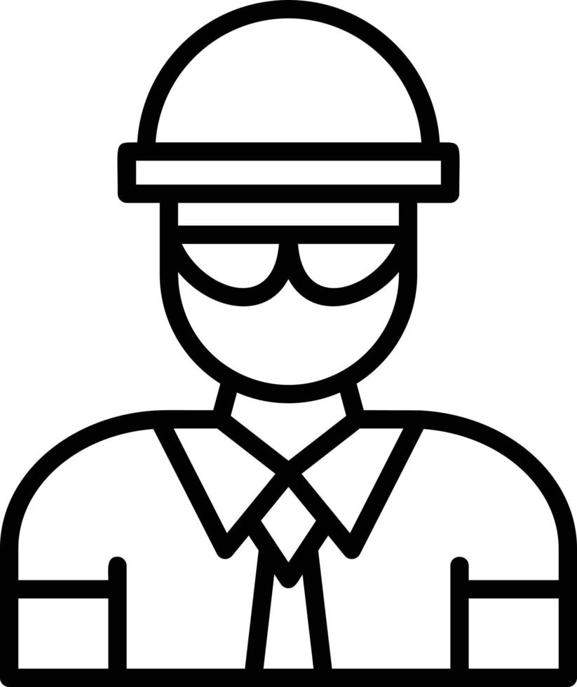 Burglar Line Icon vector
