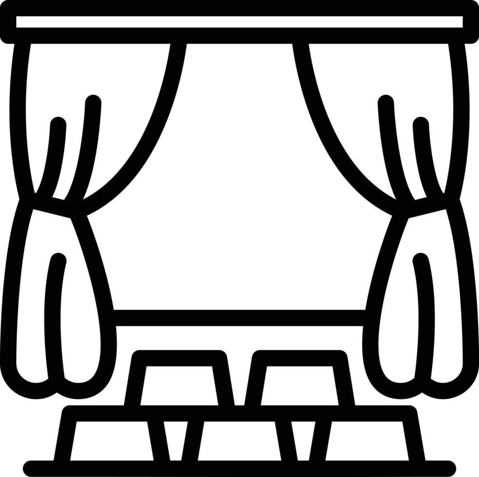 Theater Line Icon vector