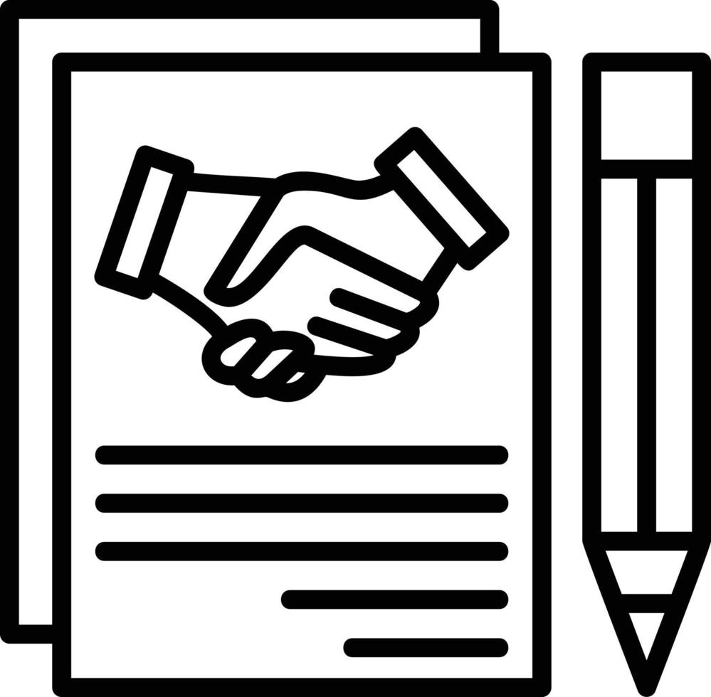 Agreement Line Icon vector