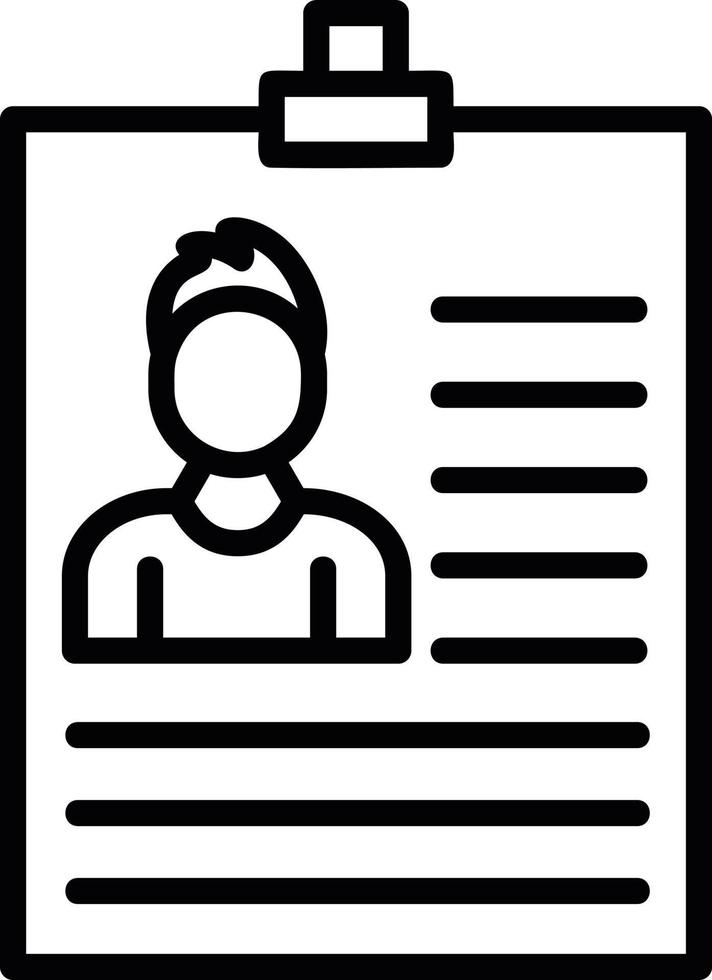 Identification Line Icon vector