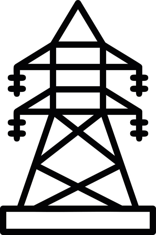 icono de línea de electricidad vector