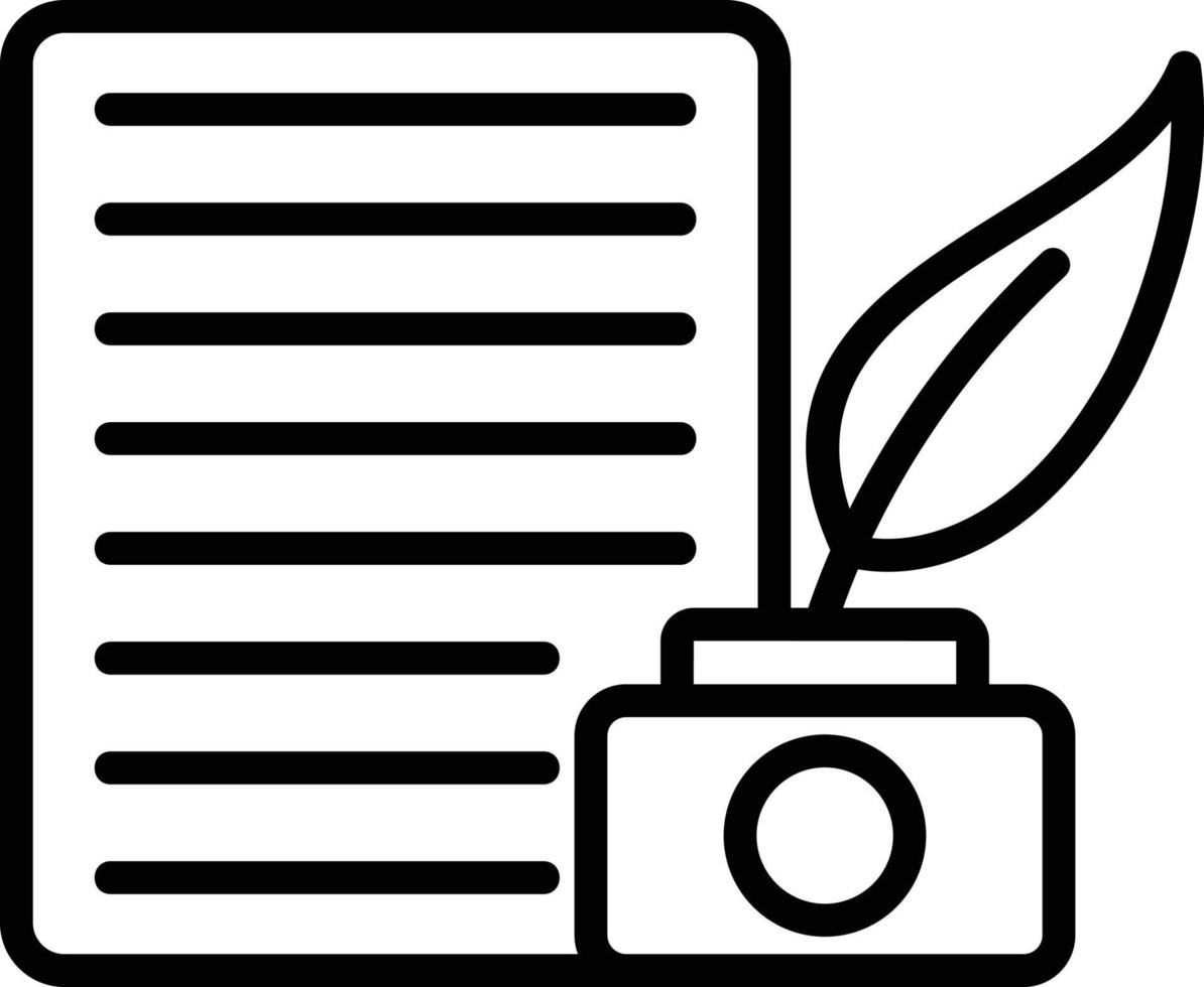 Manuscript Line Icon vector