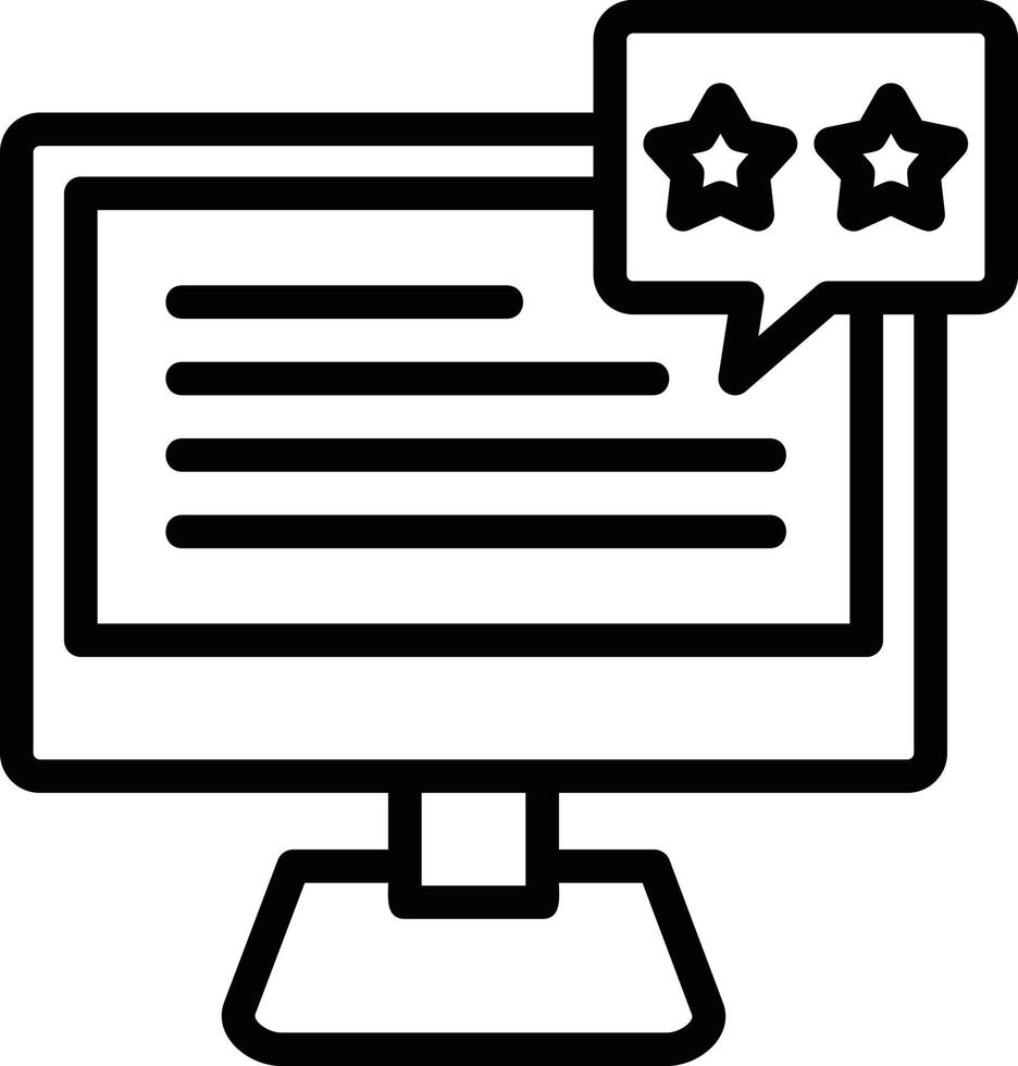 Review Line Icon vector