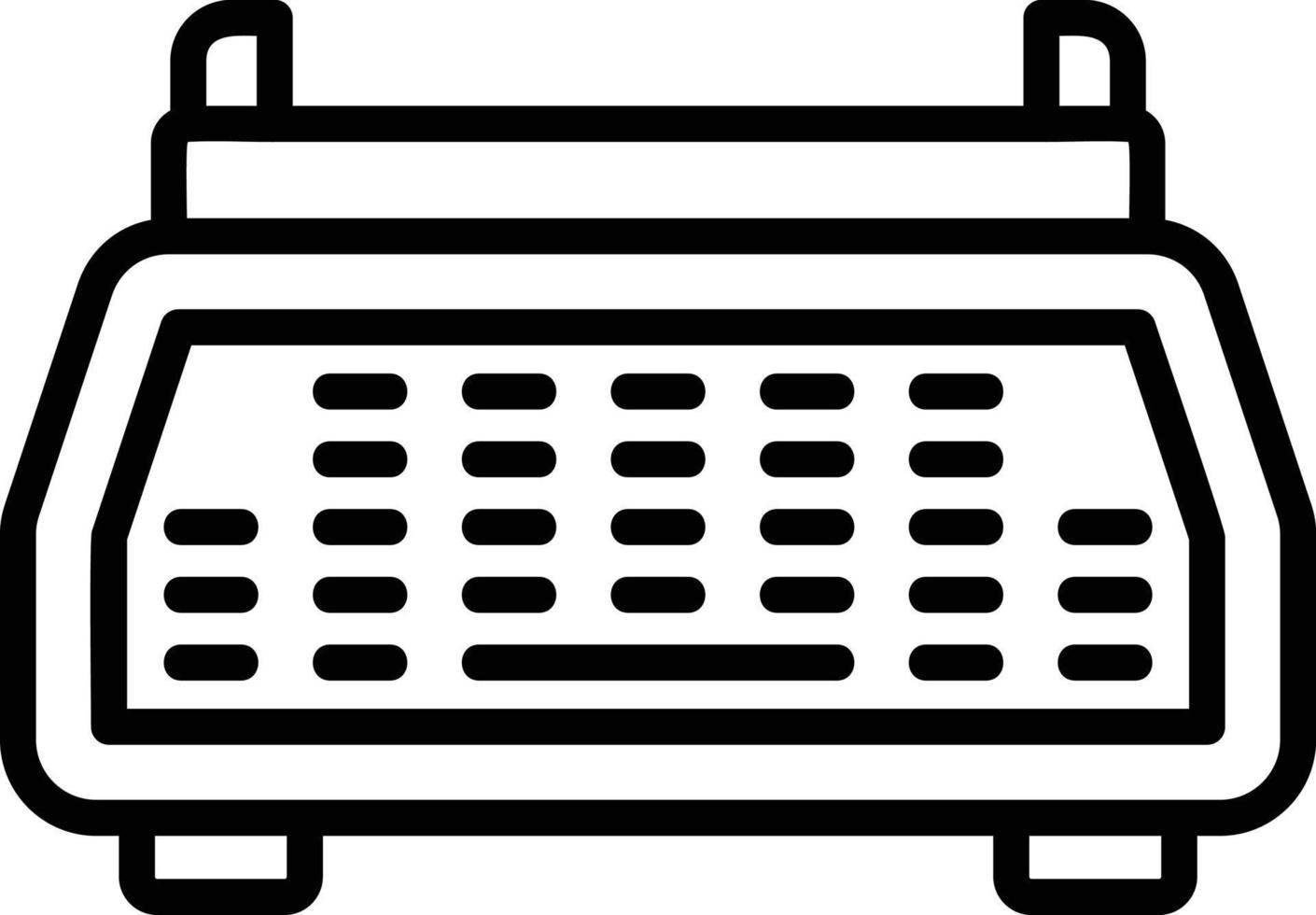 Typewriter Line Icon vector
