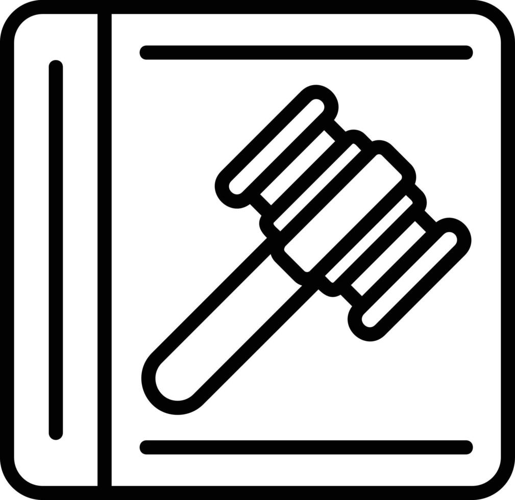 Law In Order Line Icon vector