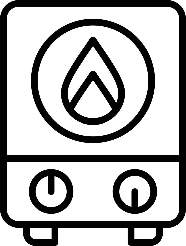 Water Heater Line Icon vector