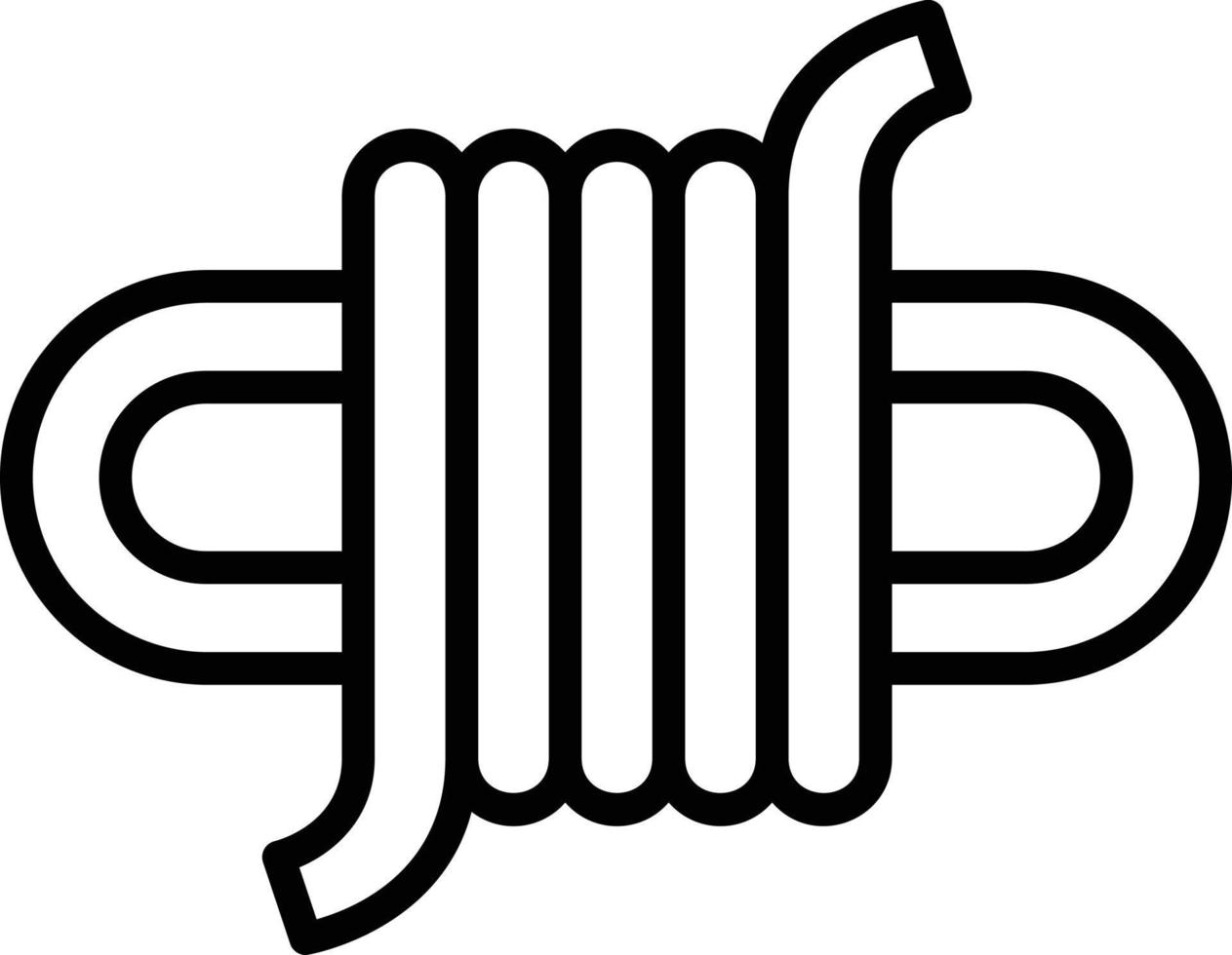 Rope Line Icon vector