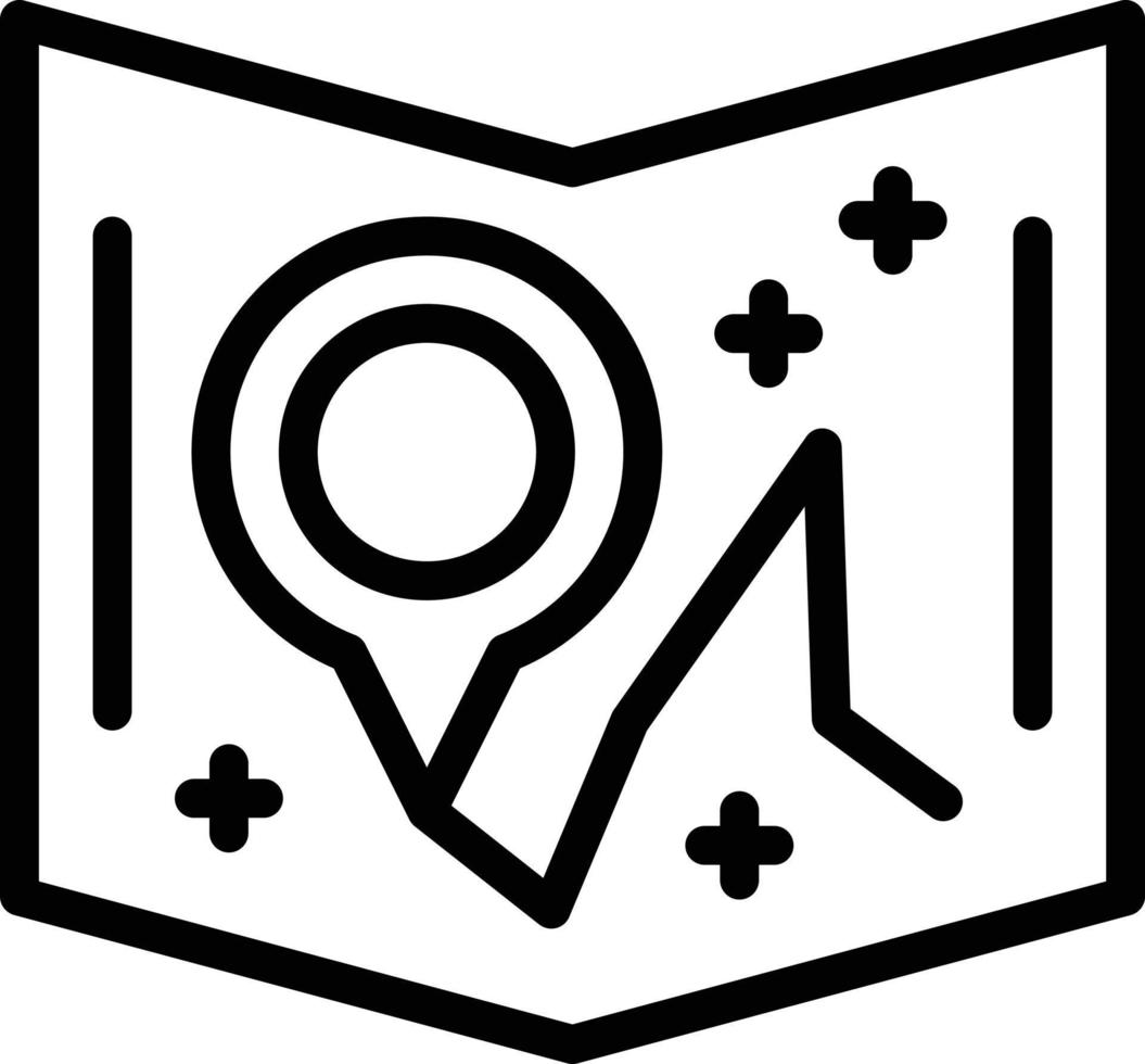 Map Line Icon vector