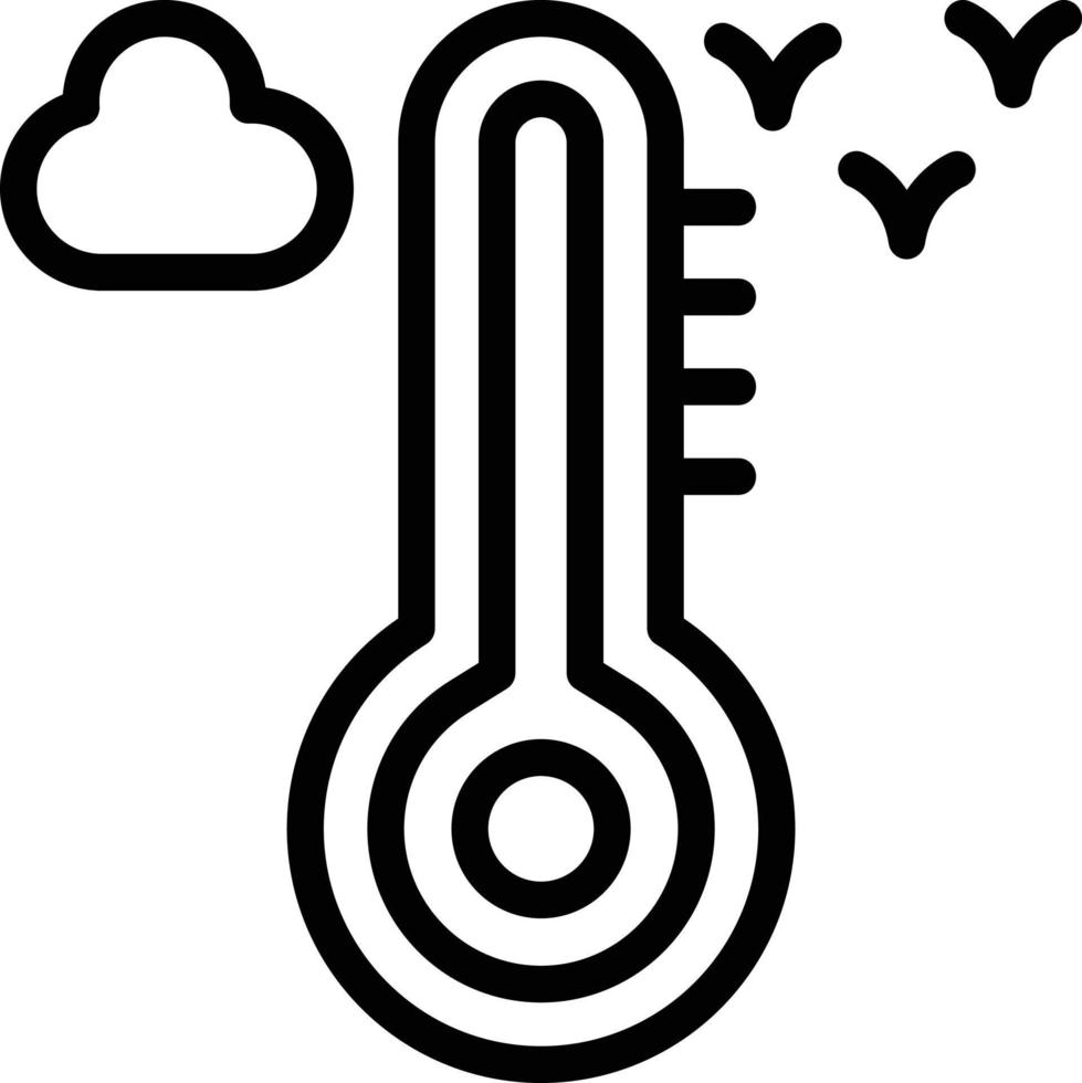 icono de línea de temperatura vector