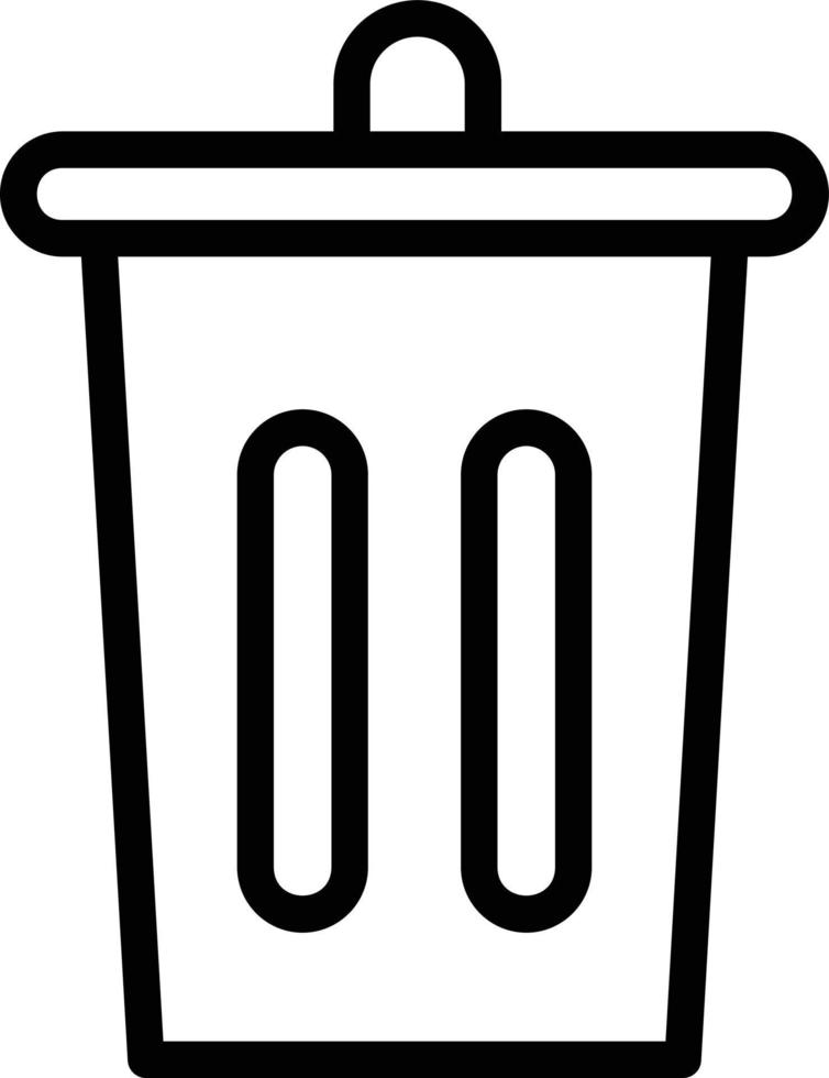 Trash Bin Line Icon vector