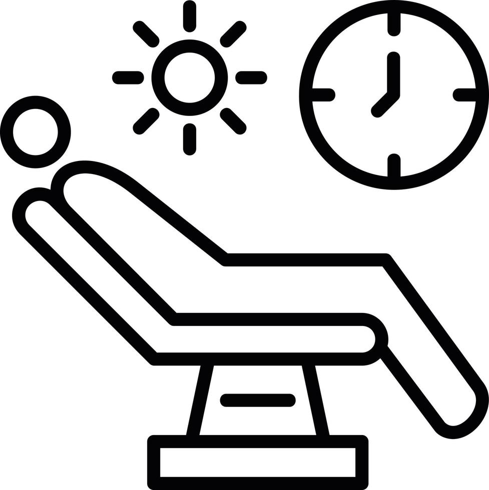 Relaxation Line Icon vector