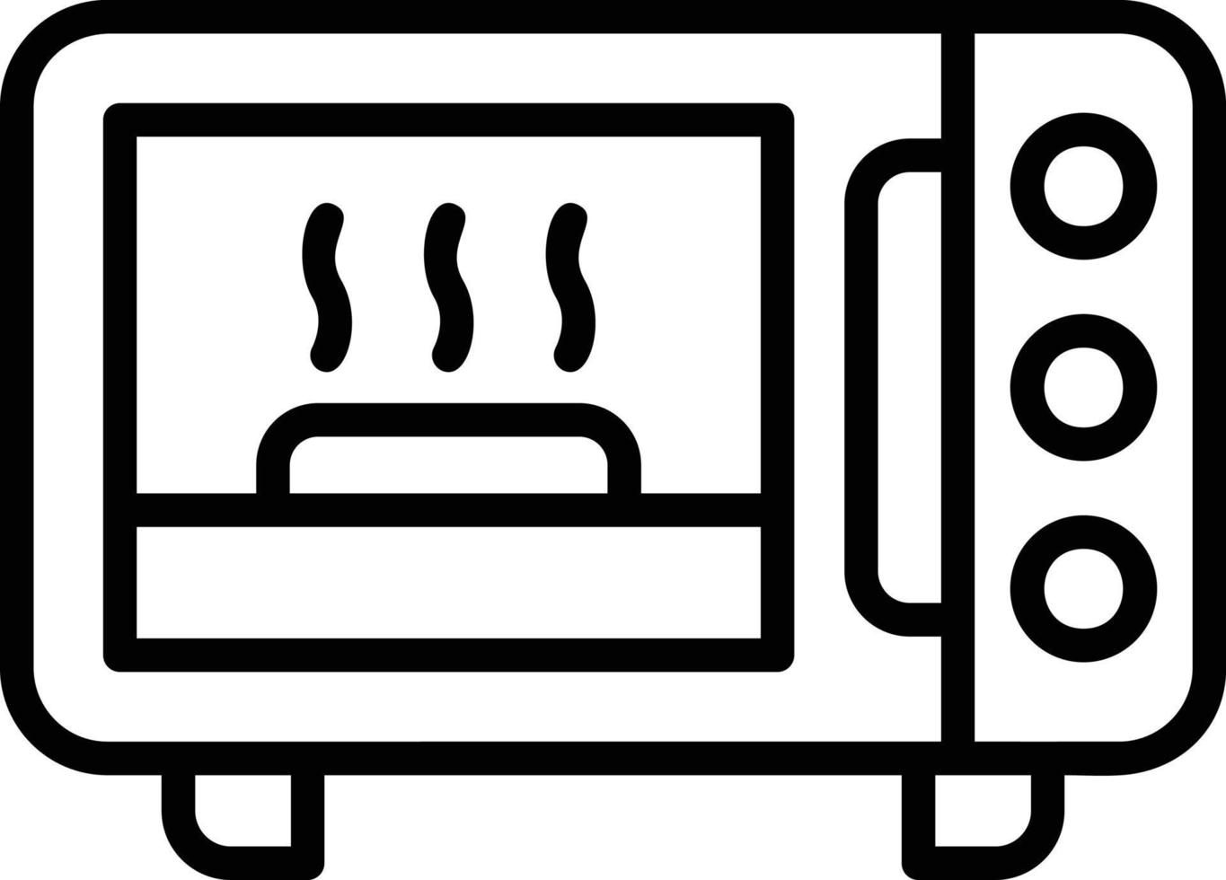 Microwave Oven Line Icon vector