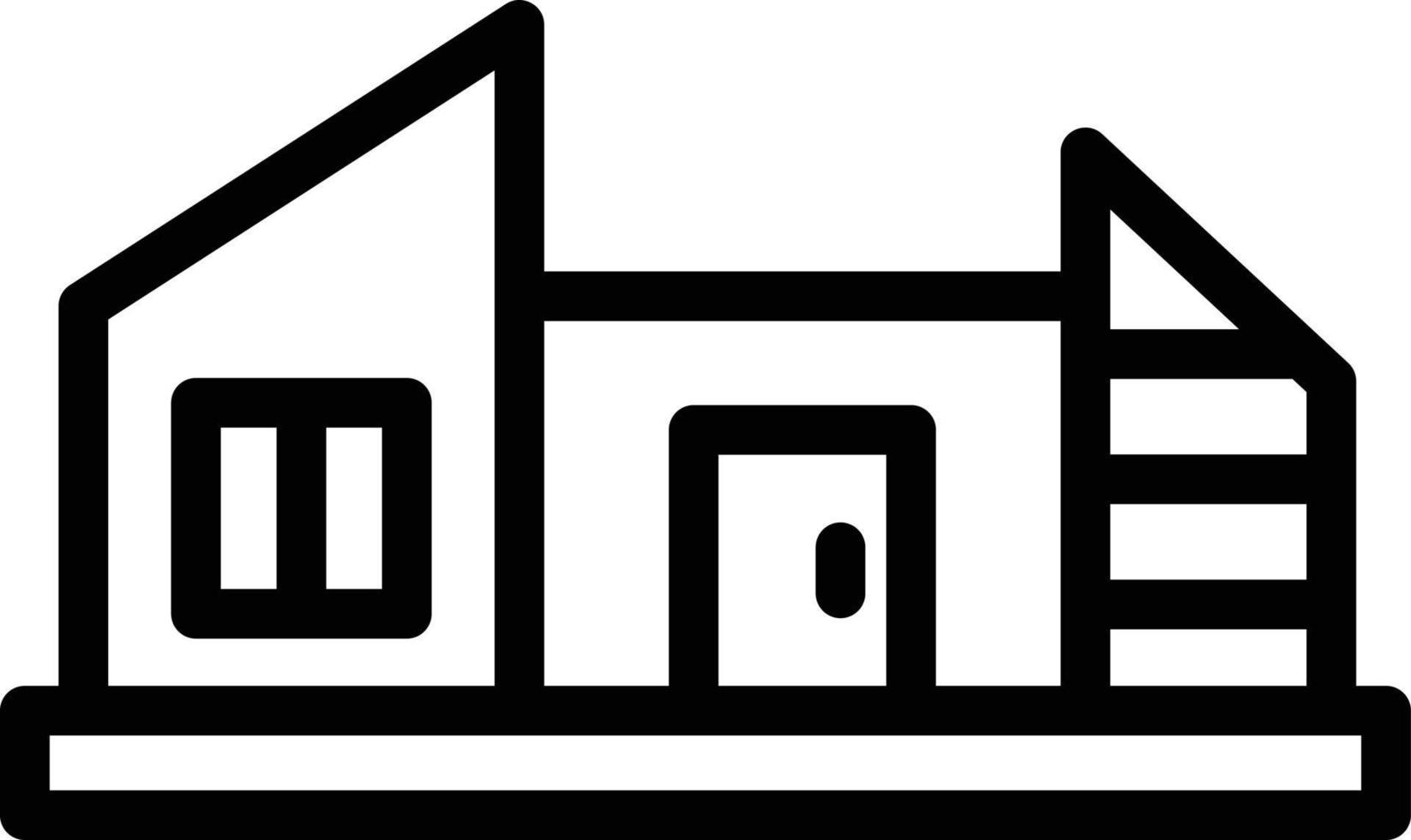 Farm House Line Icon vector