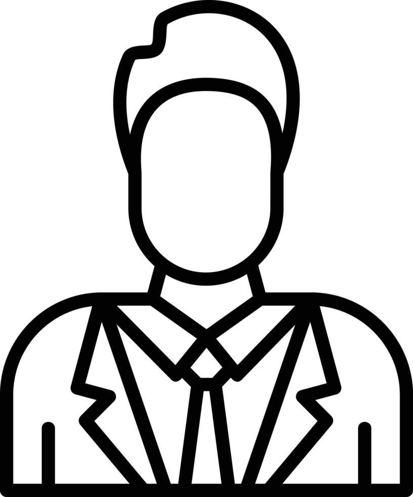 Businessman Line Icon vector