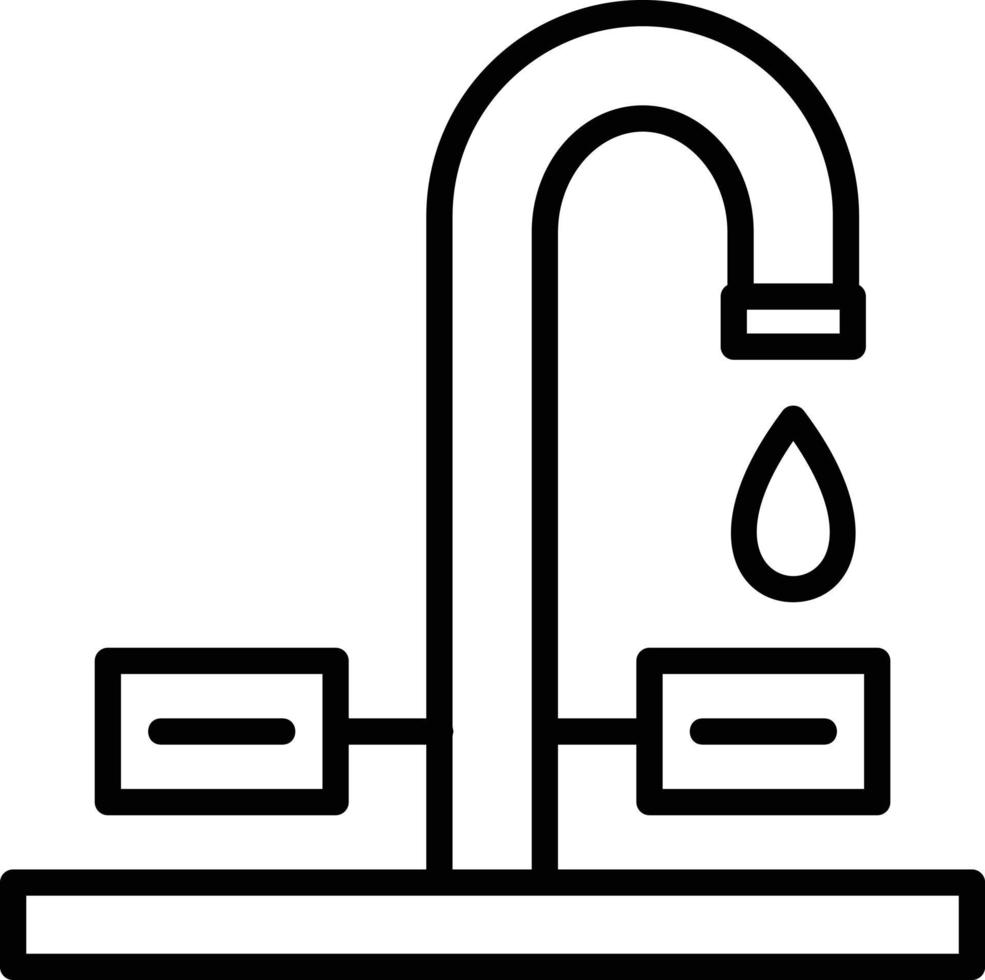 Faucet Line Icon vector