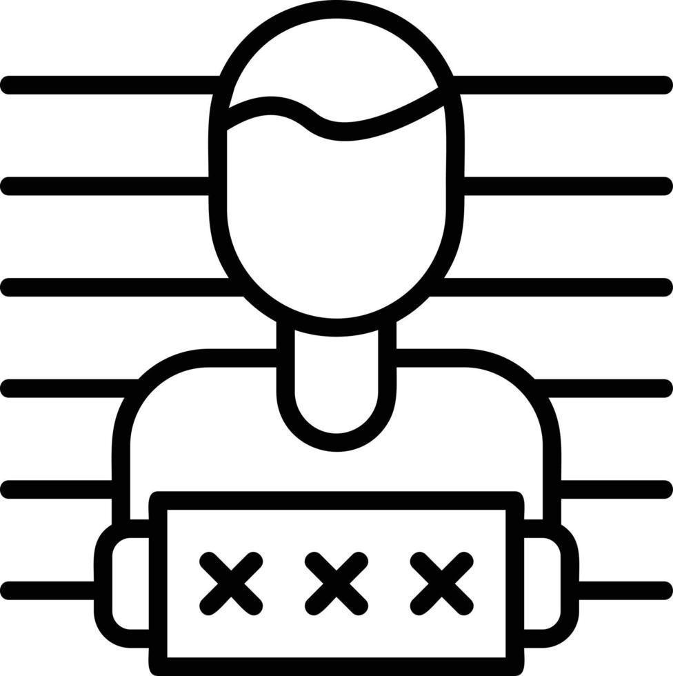 Mugshot Line Icon vector