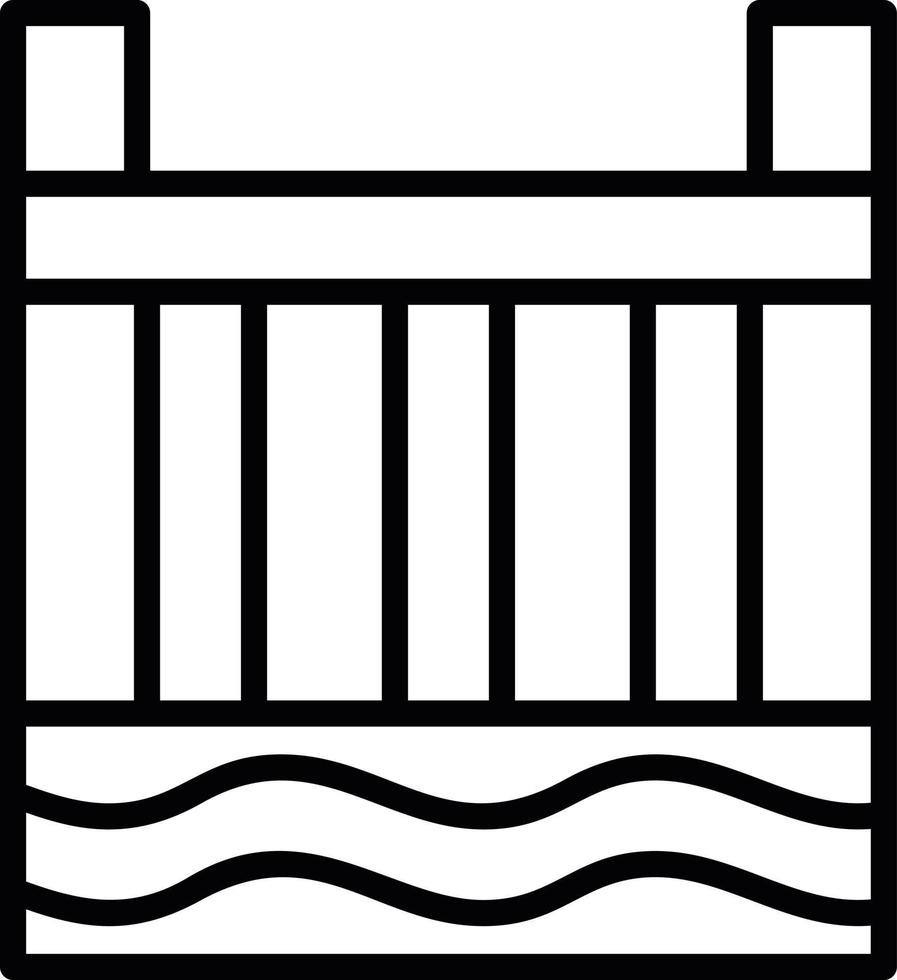 Hydro Power Plant Line Icon vector