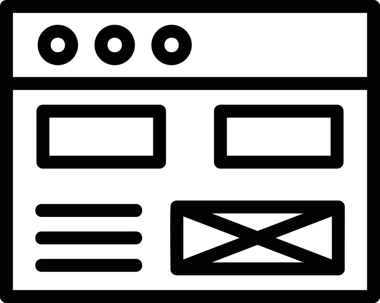 Wireframe Line Icon vector