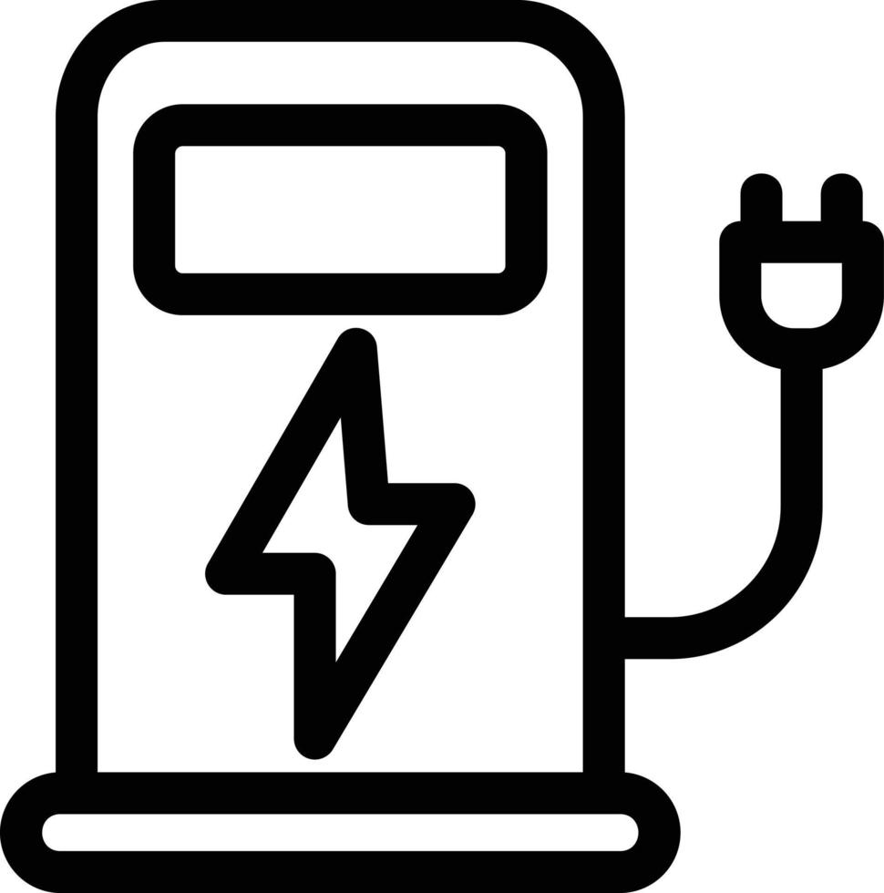 Charging Station Line Icon vector