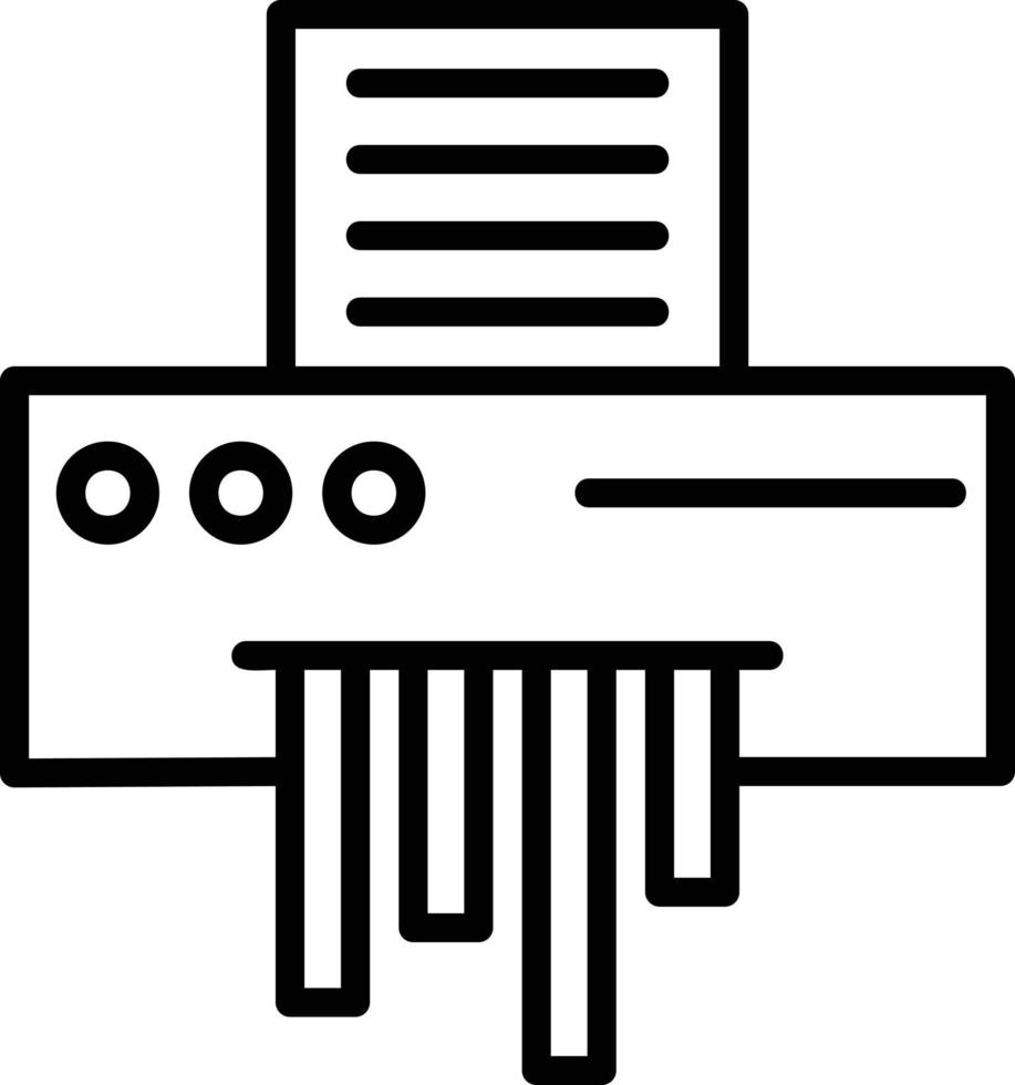 Paper Shredder Line Icon vector