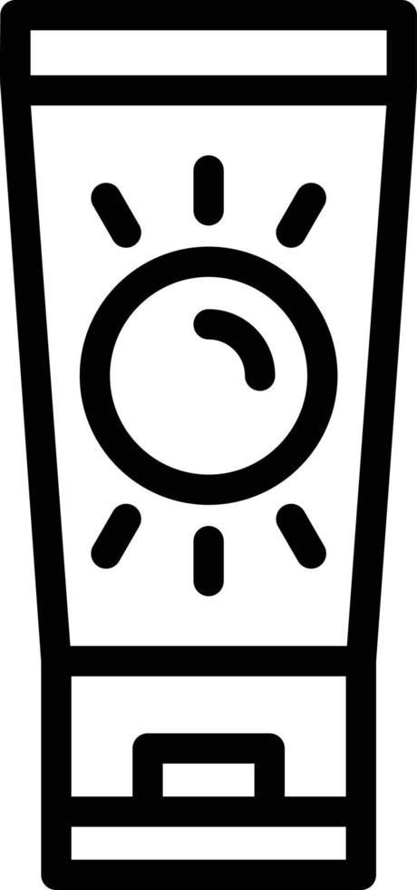 Sunblock Line Icon vector