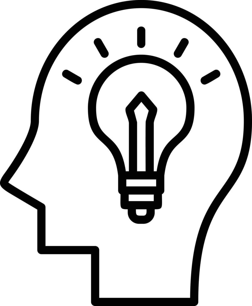 Creative Thinking Line Icon vector