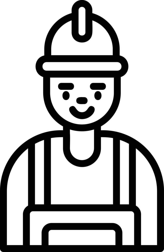 Builder Line Icon vector